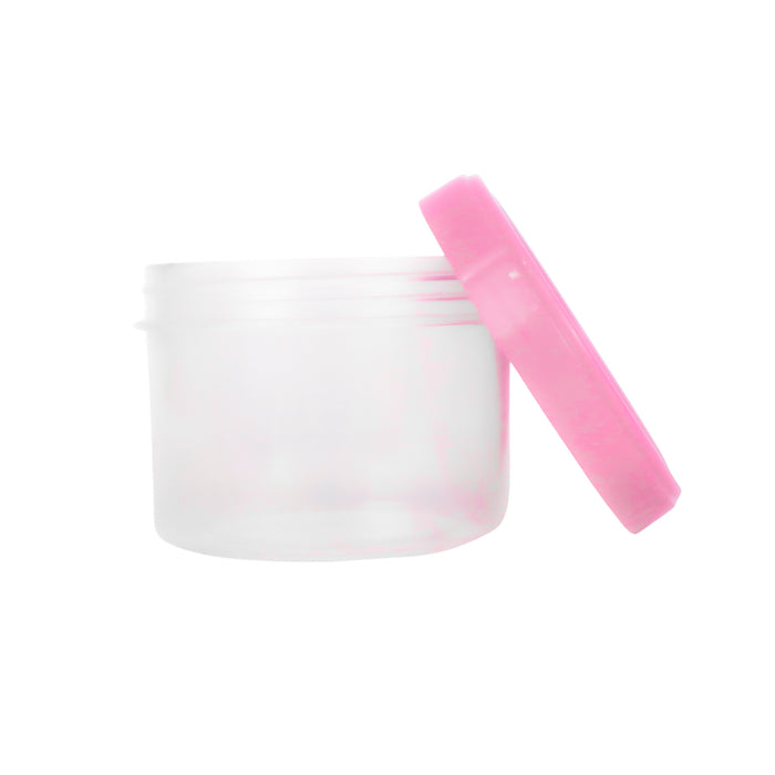 Klio Mini Round Short Clear Canister 60ml with Lid 6 x 6 x 5cm