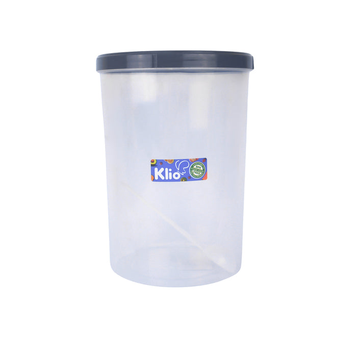 Klio Round Tall Clear Canister 900ml with Lid and Scooper 10 x 10 x 5cm