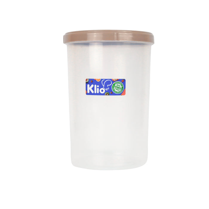 Klio Round Tall Clear Canister 900ml with Lid and Scooper 10 x 10 x 5cm