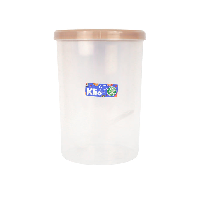 Klio Round Tall Clear Canister 500ml with Lid and Scooper 9 x 9 x 12cm