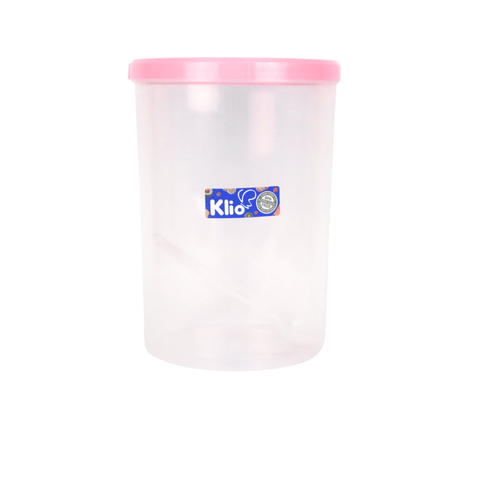 Klio Round Tall Clear Canister 500ml with Lid and Scooper 9 x 9 x 12cm