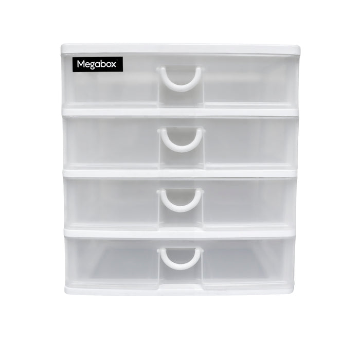 Megabox 4-Layered Medium Mini Drawer 34 x 24 x 36cm (MG-168S-4L) - White