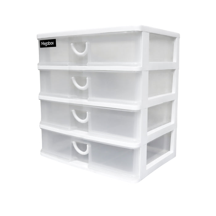 Megabox 4-Layered Medium Mini Drawer 34 x 24 x 36cm (MG-168S-4L) - White