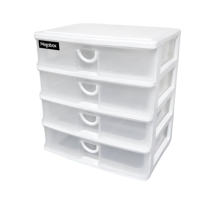 Megabox 4-Layered Medium Mini Drawer 34 x 24 x 36cm (MG-168S-4L) - White