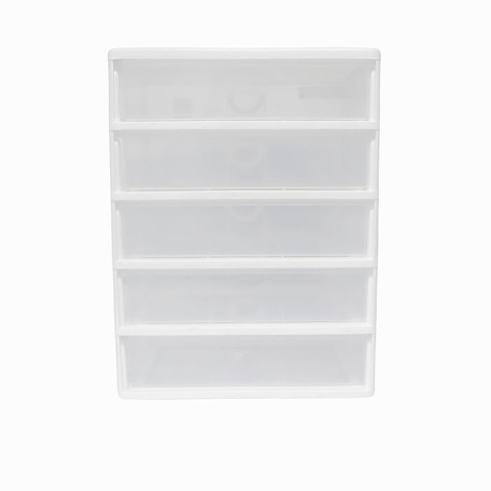 Megabox 5-Layered Medium Mini Drawer 34.5 x 25.5 x 40cm (MG-168S-5L) - White