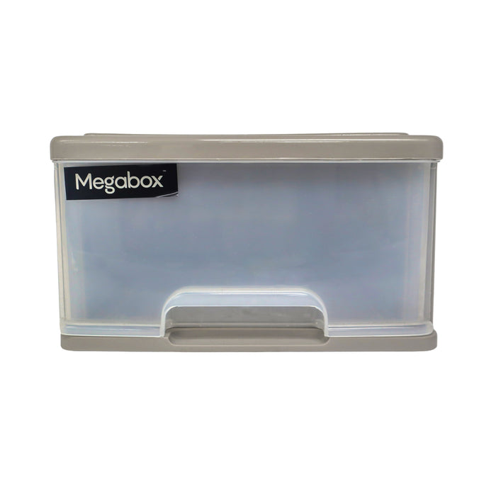 Megabox Single Drawer 35 x 25 x 14cm (MG-330-1L) - Stone Grey