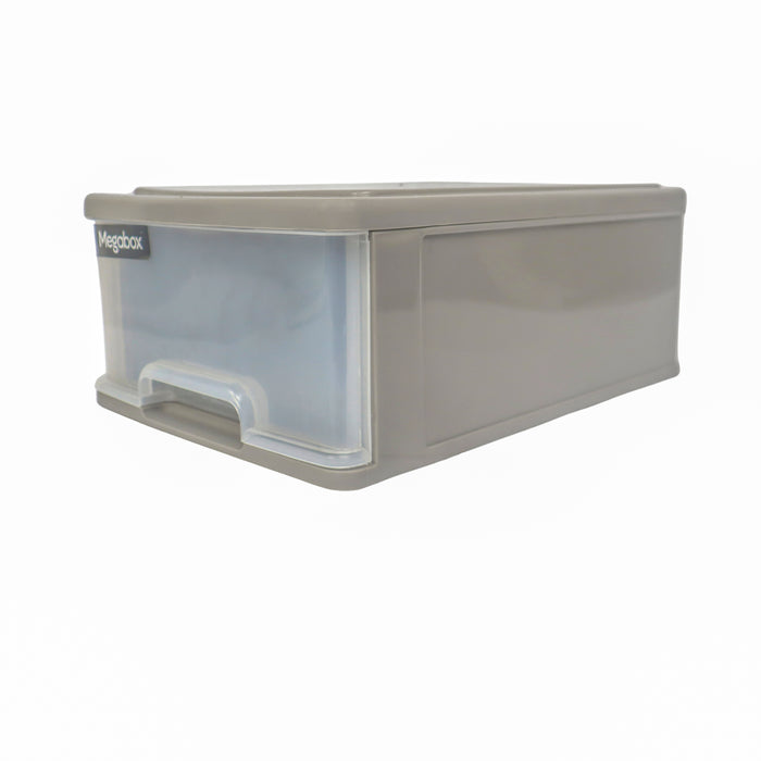 Megabox Single Drawer 35 x 25 x 14cm (MG-330-1L) - Stone Grey