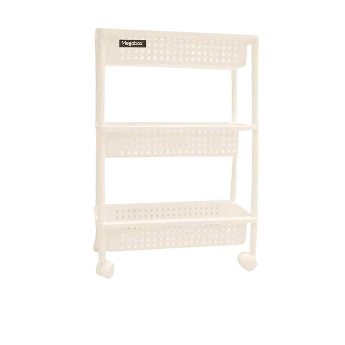 Megabox 3-Layered Slim Tray Cart 46.2 x 15 x 66.5cm