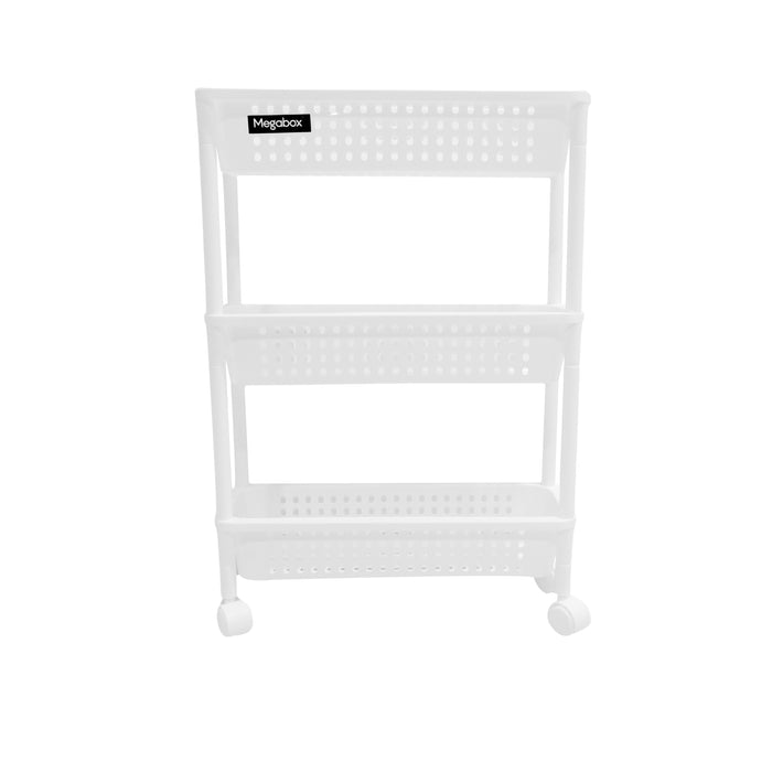 Megabox 3-Layered Slim Tray Cart 46.2 x 15 x 66.5cm