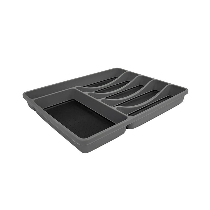 Masflex 6-Compartment Flatware Tray - Gray