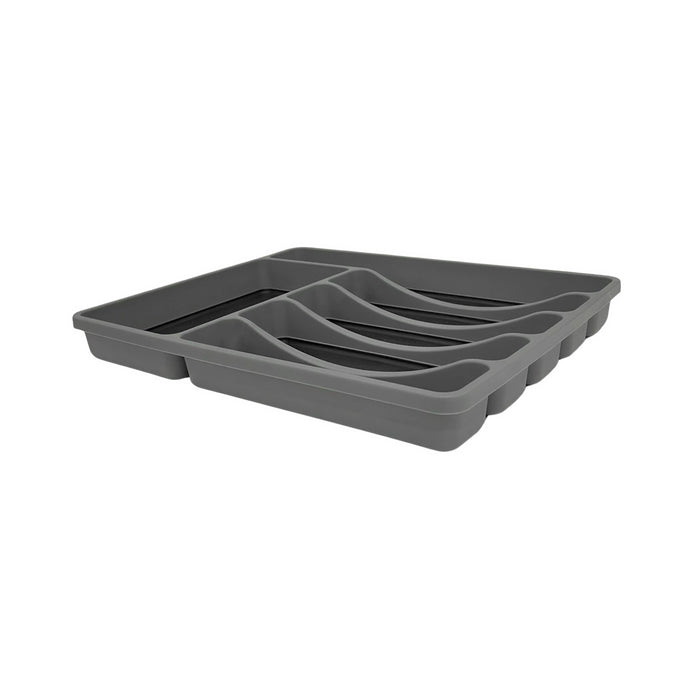 Masflex 6-Compartment Flatware Tray - Gray