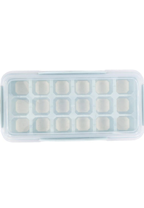 Landmark 18grids Ice Cube Tray Silicon Press with Container - Light Blue 12 x 24 x 8cm