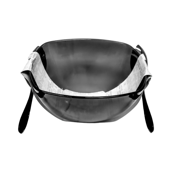 Landmark 3piece Acrylic Bowl and Serving Utensil Set - Smoke Gray