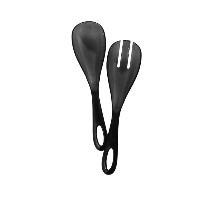 Landmark 3piece Acrylic Bowl and Serving Utensil Set - Smoke Gray