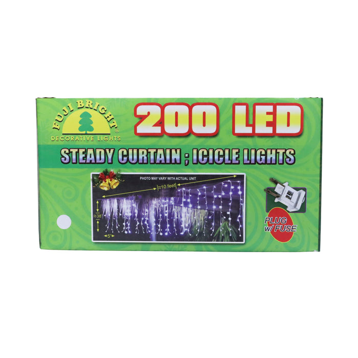 Landmark 200 LED Steady Curtain Christmas Lights (S200LED-CS)