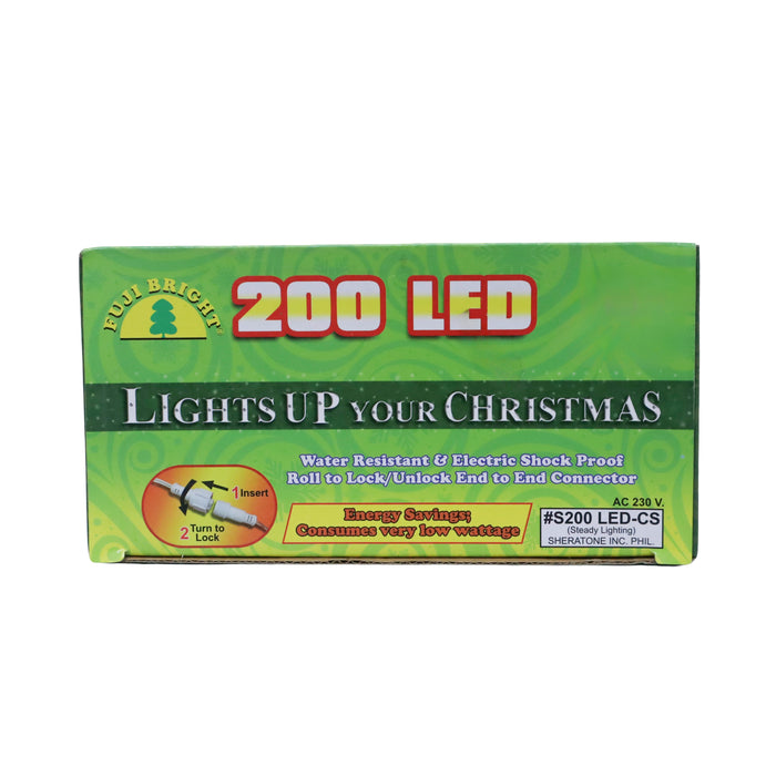 Landmark 200 LED Steady Curtain Christmas Lights (S200LED-CS)