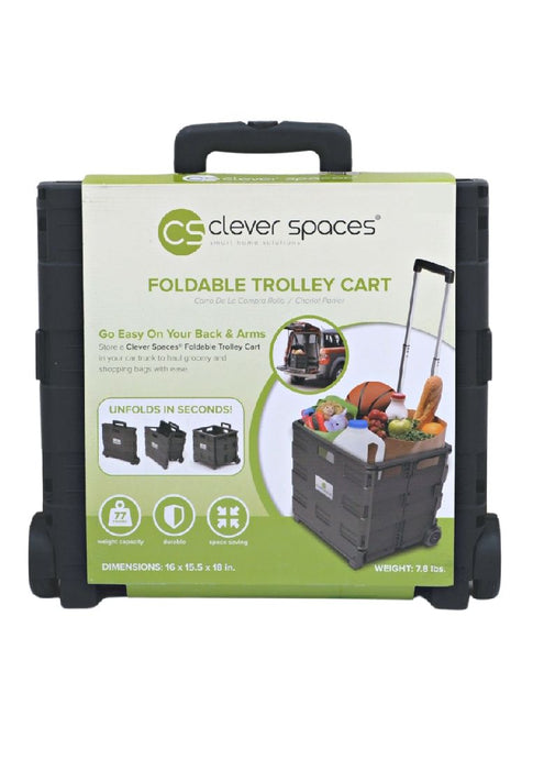 Clever Spaces Foldable Trolley Cart Regular Black