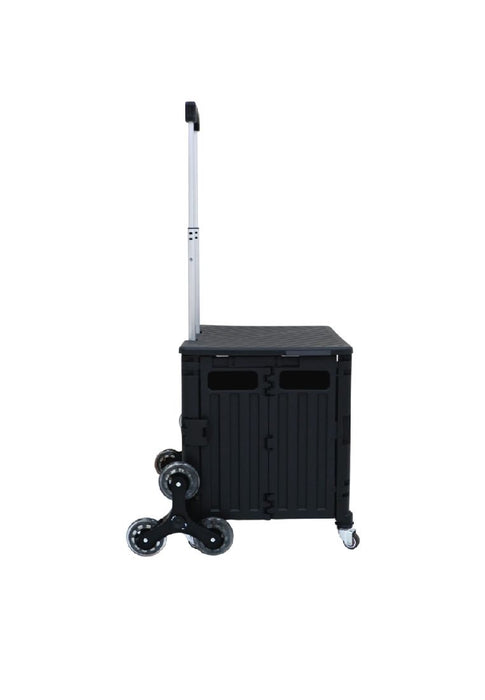 Clever Spaces Stair Climber Foldable Trolley Cart Black