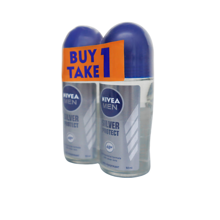 Nivea Silver Protect Anti-perspirant Roll-on 50ml x 2