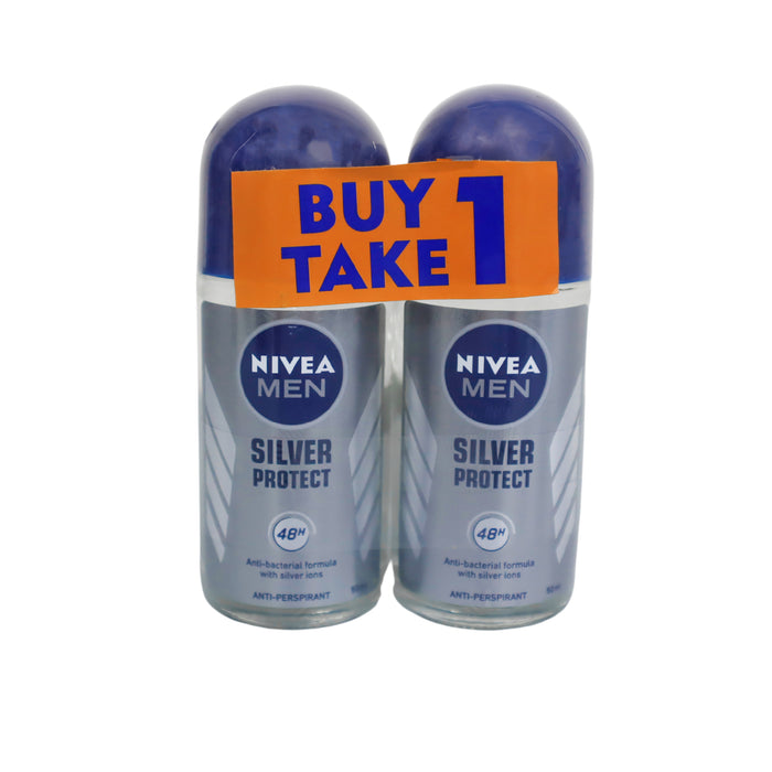 Nivea Silver Protect Anti-perspirant Roll-on 50ml x 2