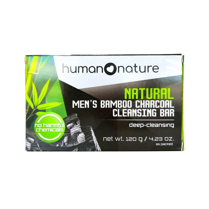 Human Nature Men's Bamboo Charcoal Cleansing Bar 120g