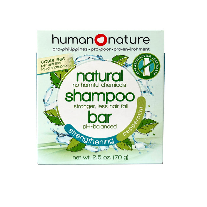 Human Nature Strengthening Shampoo Bar 70g - Peppermint