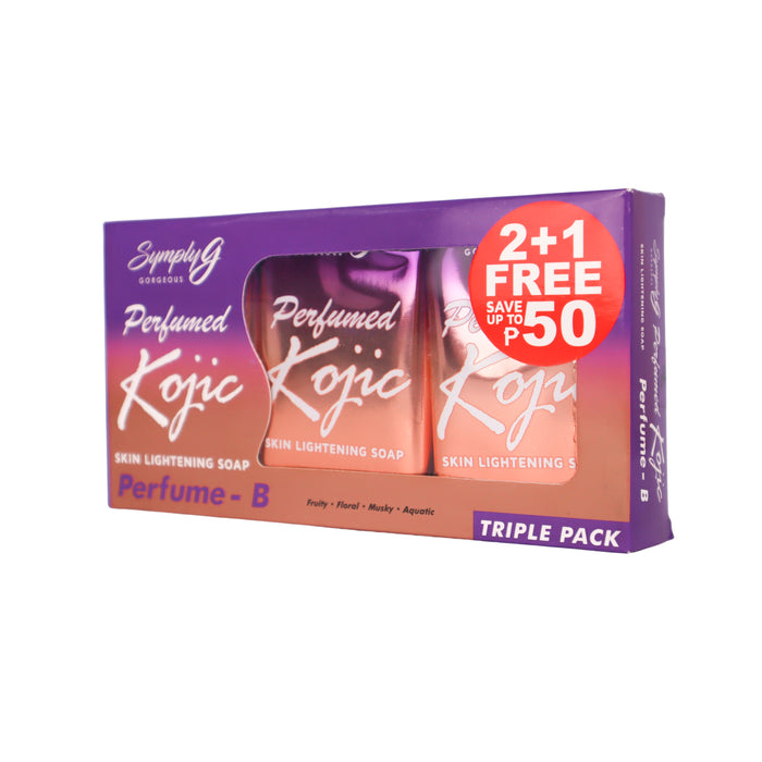 Symply G Perfumed Kojic Skin Lightening Bar Soap 85g x 3