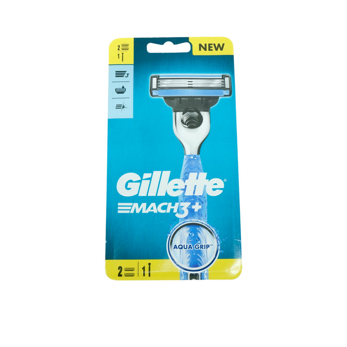 Gillette Mach 3+ Aqua Grip Razor with 1peice Refill