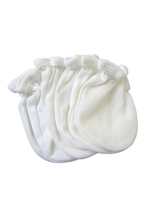 Landmark Mittens 3 in 1 Garter Tetron Cotton White