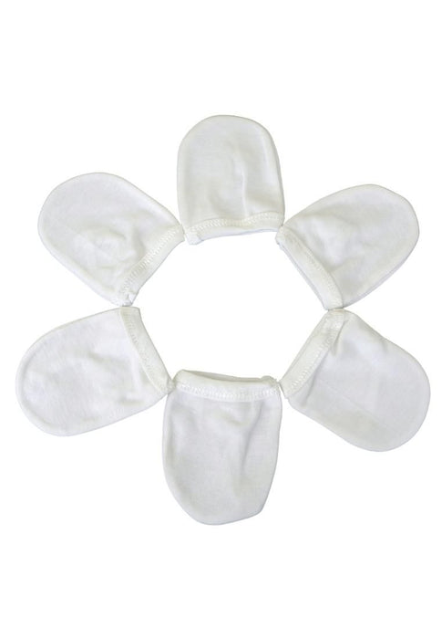 Landmark Mittens 3 in 1 With Tie White