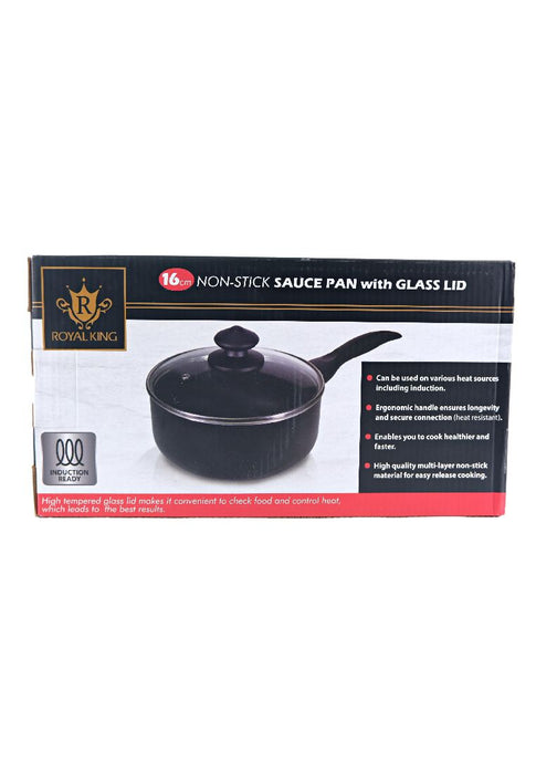 Royal King Non-stick Sauce Pan with Glass Lid