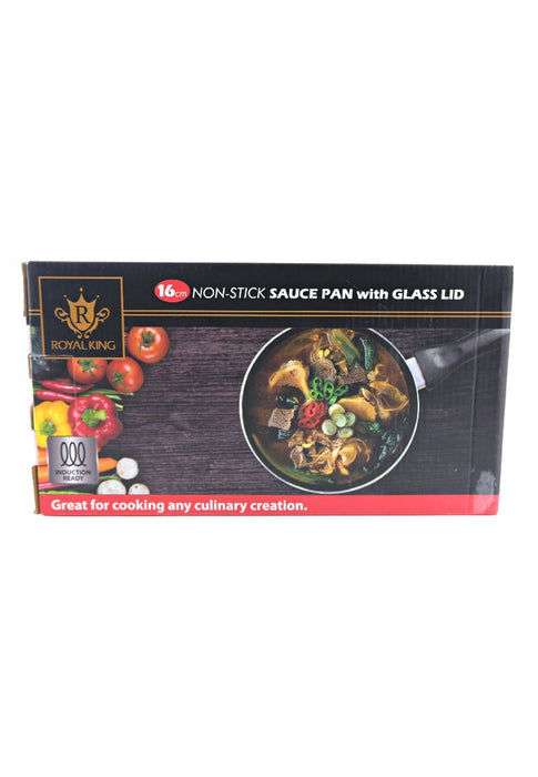 Royal King Non-stick Sauce Pan with Glass Lid