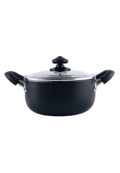 Royal King Non-stick Stock Pot 24cm with Glass Lid