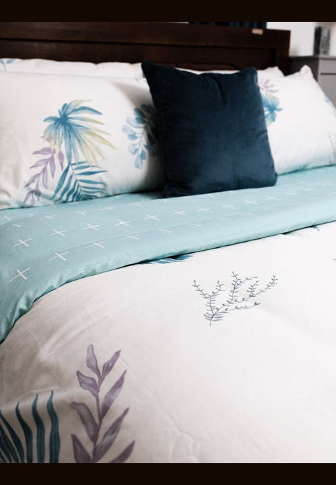 Earth Series Fitted Bed Sheet with 2 Piece Pillow Case - Sasha