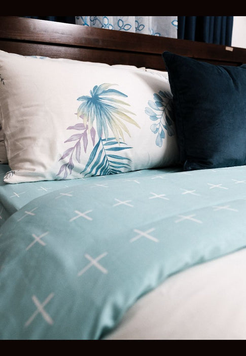 Earth Series Fitted Bed Sheet with 2 Piece Pillow Case - Sasha