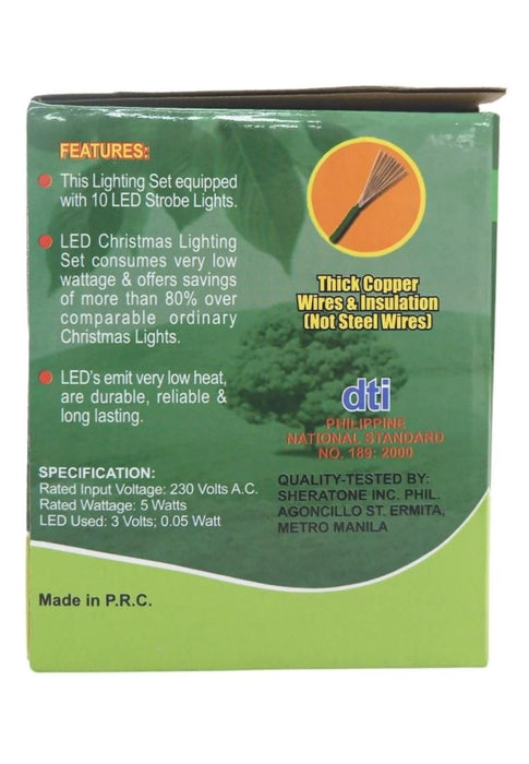 Landmark Led-F 100 Led With 10 Led Strobe Lights Steady Green Wire