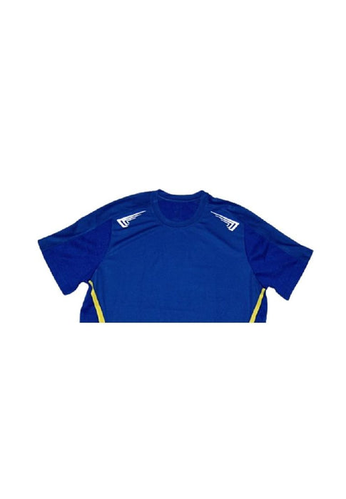 Landmark Short Sleeves Tshirt Round Neck Dri-fit With Reflective Print- Royal Blue