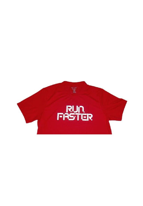 Landmark Short Sleeves Tshirt Round Neck Dri-fit With Run Faster Reflective- Red