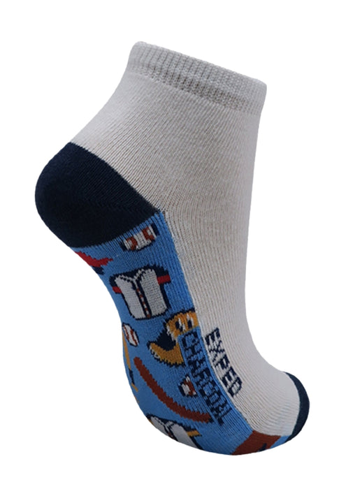 Darlington Childrens 3 Pairs Casual Socks Design in Sole Baseball