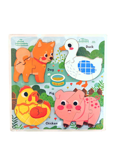 Landmark Assorted Domestic Animal Wooden Puzzle