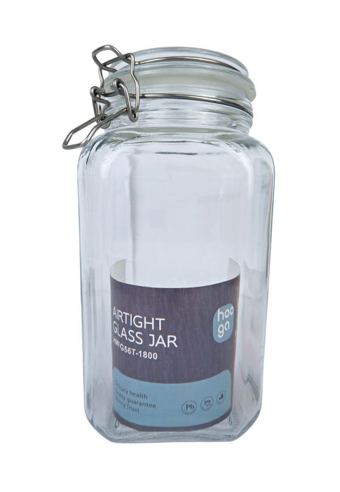 Hooga Airtight Glass Jar 1.8L With Gift Box