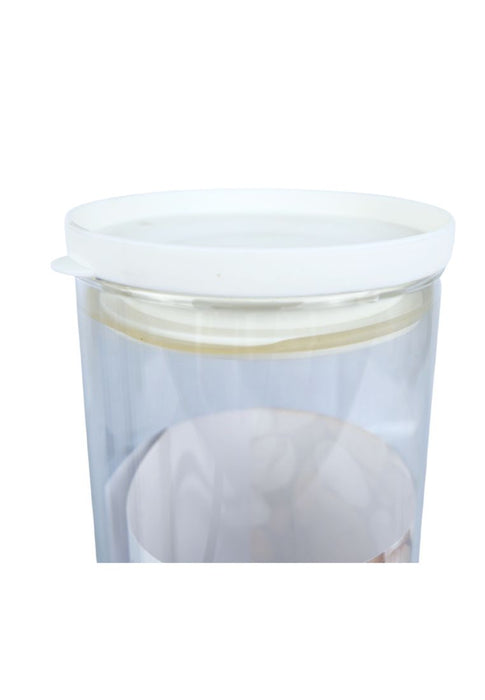 City Glass 2piece Borosilicate Airtight Storage Jar 1.4L With Plastic Lid