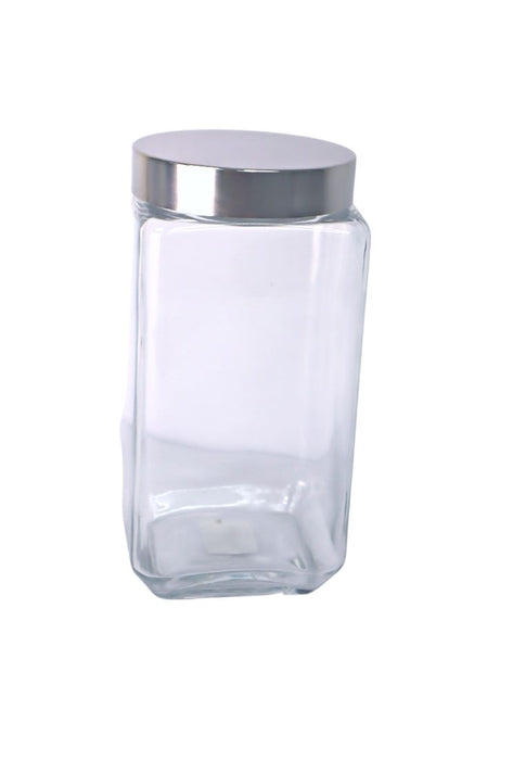 Landmark Square Wide Mouth Jar 2.2L with Silver Lid