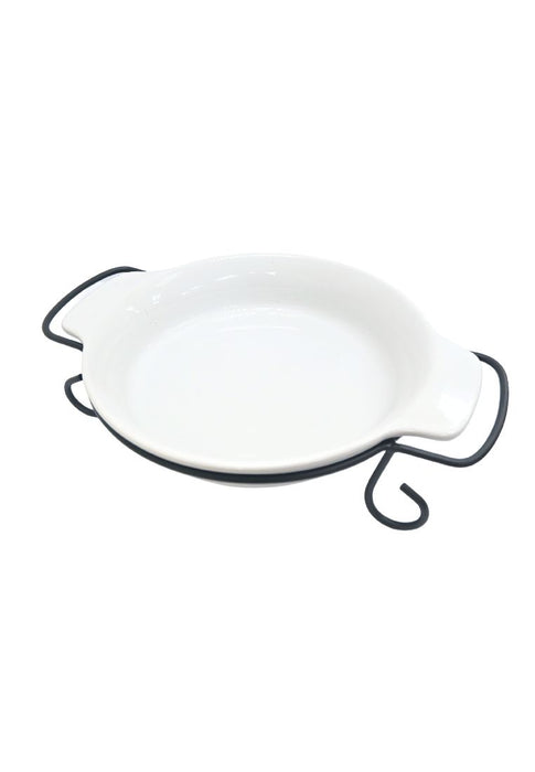 Gracious Dining by Gibson 2 Piece Stoneware Pie Dish with Metal Rack