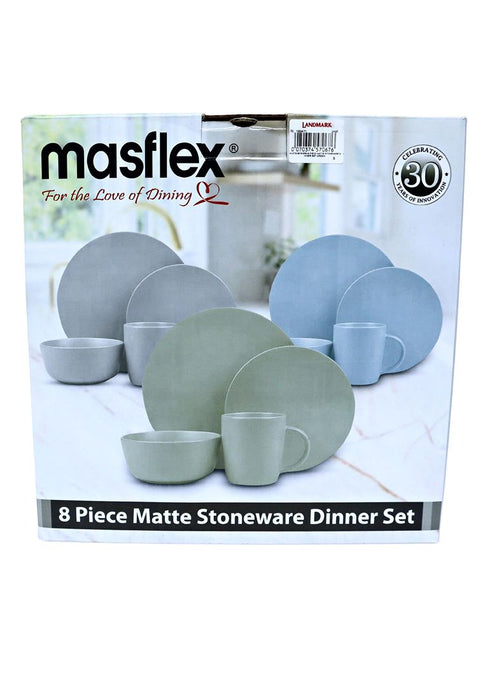 Masflex 8 Piece Matte Stoneware Dinner Set