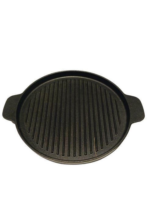 Edge Round Sizzling Plate with Wood Holder (KW-002)