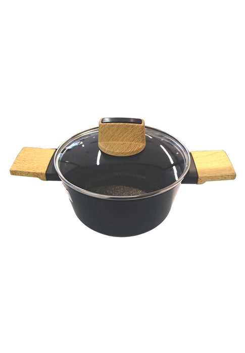 Cuisson Noir Collection Black Casserole with Glass Lid