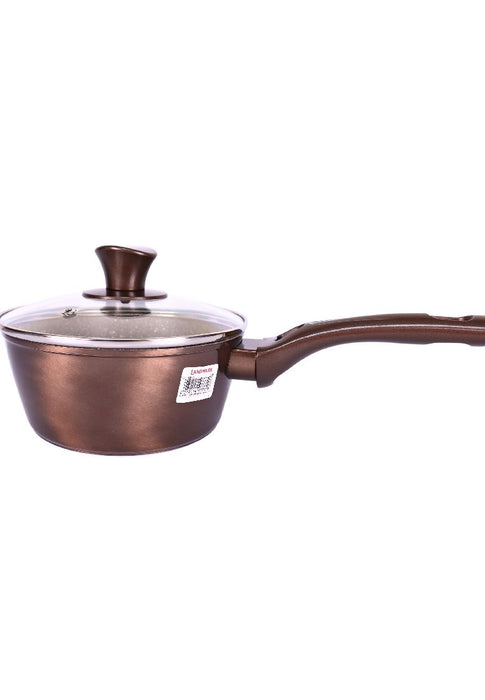 Cuisson Espresso Collection Brown Saucepan 18cm with Glass Lid