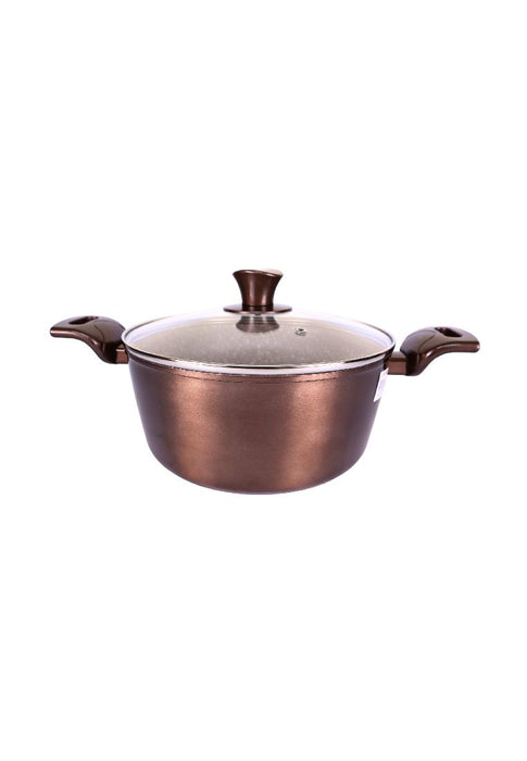 Cuisson Espresso Collection Brown Casserole 24cm with Glass Lid