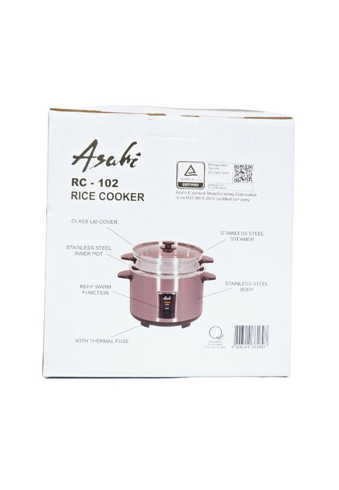 Asahi Rice Cooker 10-Cups with Steamer